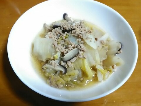 挽き肉と白菜・椎茸の炒め煮